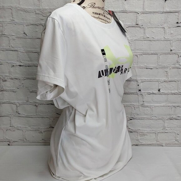 UNDER ARMOUR 'HEATGEAR' LOOSE FIT REFLECTIVE BACK GRAPHIC TEE - Picture 2 of 16